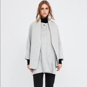 Short coat with scarf